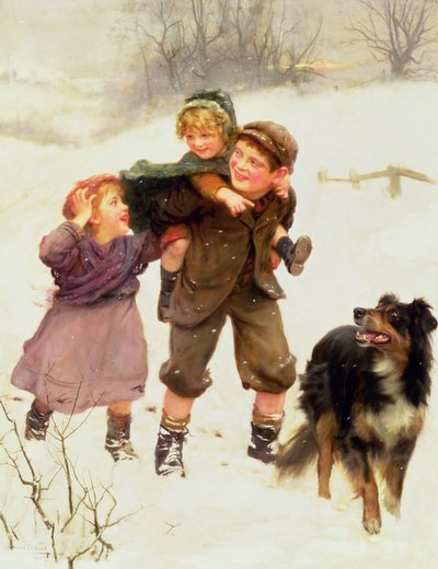 Przejażdżka na barana autorstwa Arthur John Elsley