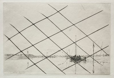 Oyster Grounds (nad Essex Creek podczas odpływu) autorstwa Arthur John Trevor Briscoe