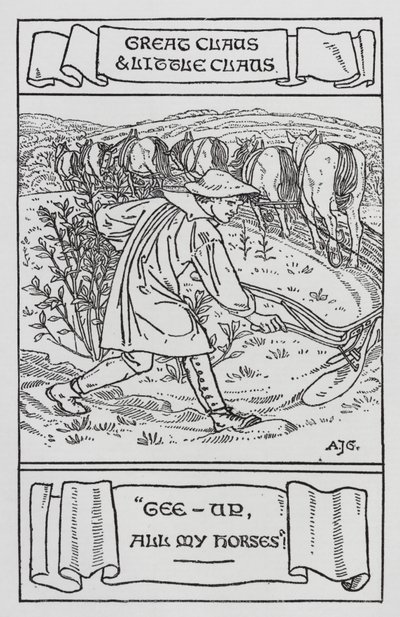 Hans Christian Andersen: Wielki Mikołaj i Mały Mikołaj (lito) autorstwa Arthur Joseph Gaskin