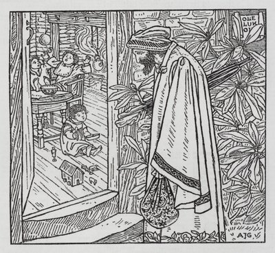 Hans Christian Andersen: Ole Luk-Oie (lito) autorstwa Arthur Joseph Gaskin