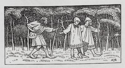 Hans Christian Andersen: Wzgórze Elfów (lito) autorstwa Arthur Joseph Gaskin