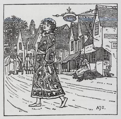 Hans Christian Andersen: Dziewczyna, która nadepnęła na bochenek (lito) autorstwa Arthur Joseph Gaskin