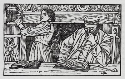 Hans Christian Andersen: Stara latarnia uliczna (lito) autorstwa Arthur Joseph Gaskin