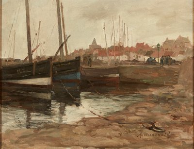 Port East Neuk (olej na płótnie) autorstwa Arthur MacDonald