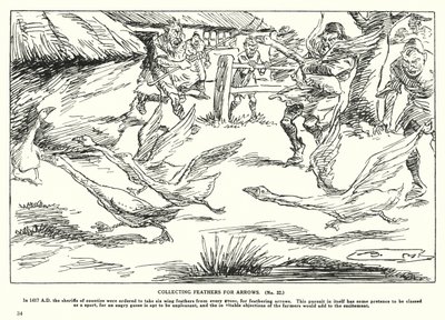 Zbieranie piór do strzał (litografia) autorstwa Arthur Moreland