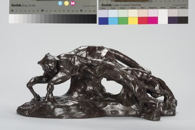 Psy łapiące Puma autorstwa Arthur Putnam