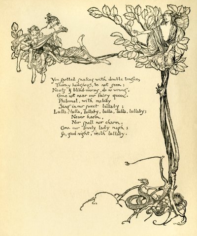 Sen nocy letniej autorstwa Arthur Rackham