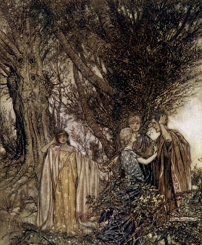 Sen nocy letniej autorstwa Arthur Rackham