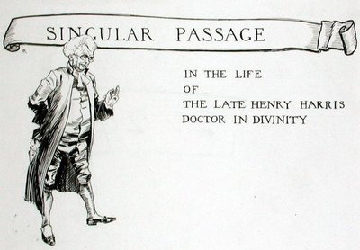 A Singular Passage in the Life of the Late Henry Harris, Doctor in Divinity, nagłówek rozdziału z „The Ingoldsby Legends or Mirth and Marvels”, autorstwa Thomasa Ingoldsby, opublikowanego w 1848 r. (pióro i atrament na papierze) autorstwa Arthur Rackham