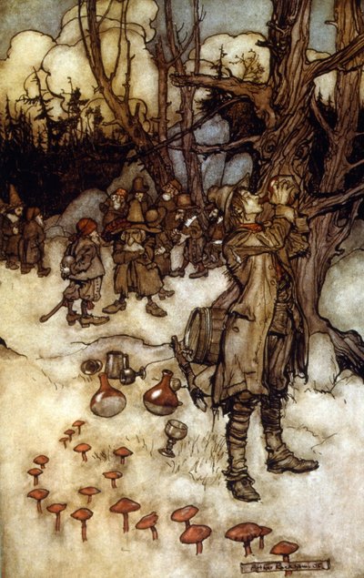 Opowiadanie amerykańskiego autora Washington (ilustracja) autorstwa Arthur Rackham