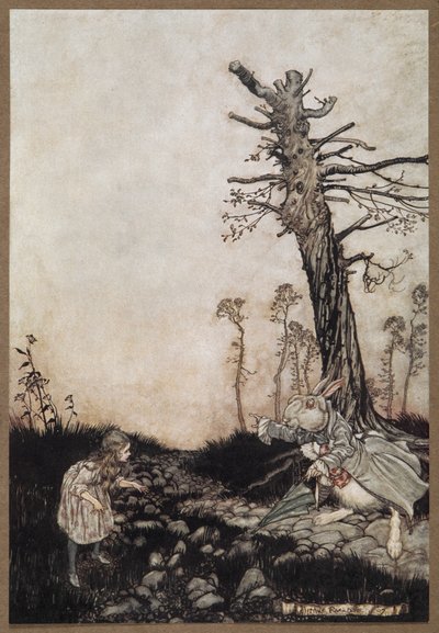 Alicja i Biały Królik autorstwa Arthur Rackham