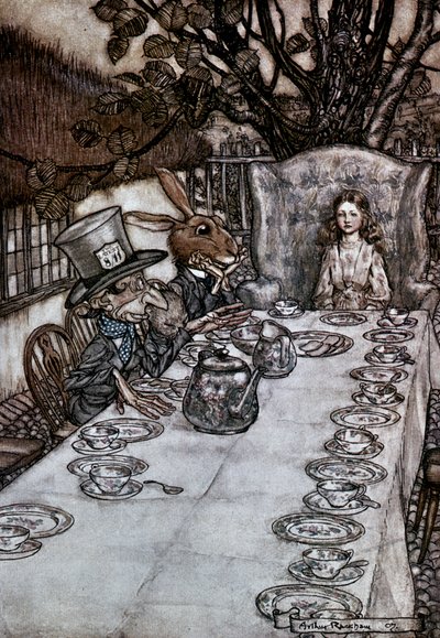 Alicja w Krainie Czarów, 1917 autorstwa Arthur Rackham