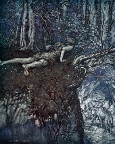 „I tam dowiedziałem się, jaka jest miłość”, 1924. autorstwa Arthur Rackham