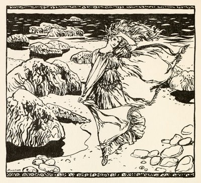 Becuma z Becuma of the White Skin w irlandzkich bajkach autorstwa Arthur Rackham