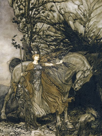 Brunhilda autorstwa Arthur Rackham