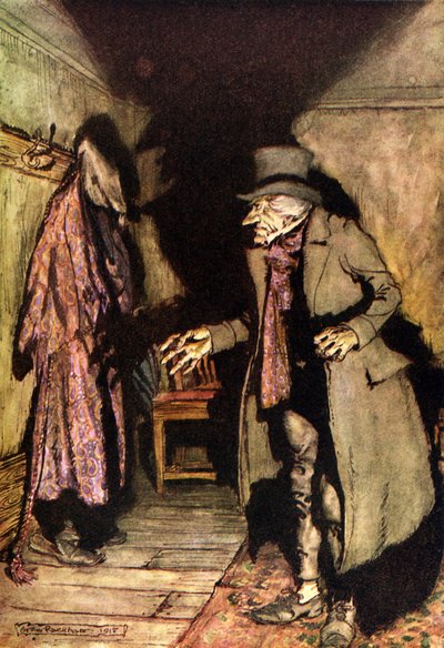 Karola Dickensa „Opowieść wigilijna” autorstwa Arthur Rackham