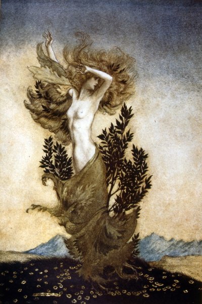 Comus, to maska na cześć czystości autorstwa Arthur Rackham