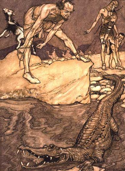 Krokodyl autorstwa Arthur Rackham