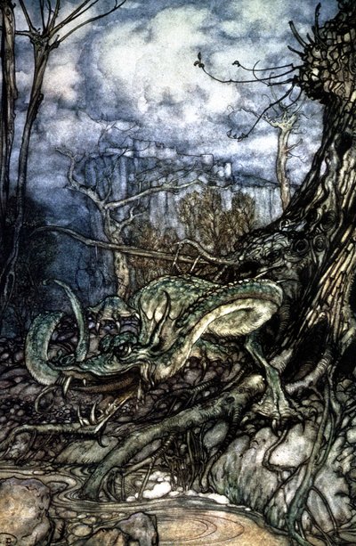 smok autorstwa Arthur Rackham
