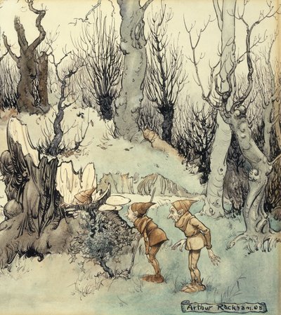 Elfy w lesie, 1908 autorstwa Arthur Rackham