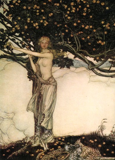 Freia, piękna, c1910. autorstwa Arthur Rackham