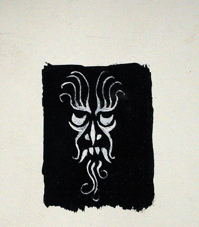 Grotesque Head (pióro i tusz oraz kolor ciała) autorstwa Arthur Rackham