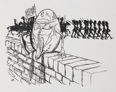 Humpty Dumpty siedział na ścianie. autorstwa Arthur Rackham