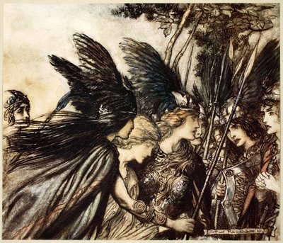 „Po raz pierwszy uciekam i jestem ścigany”, 1910. autorstwa Arthur Rackham