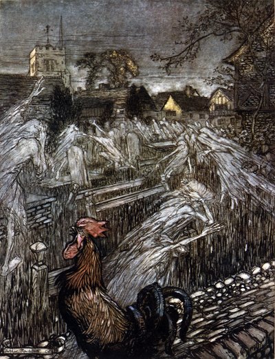 Ilustracja Arthura RACKHAMA (1867-1939) do „Snu letniej nocy” Williama Szekspira autorstwa Arthur Rackham