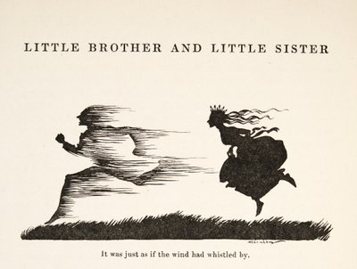 To było tak, jakby wiatr zagwizdał, z Little Brother & Little Sister i Other Tales braci Grimm, wyd. 1917 (lito) autorstwa Arthur Rackham