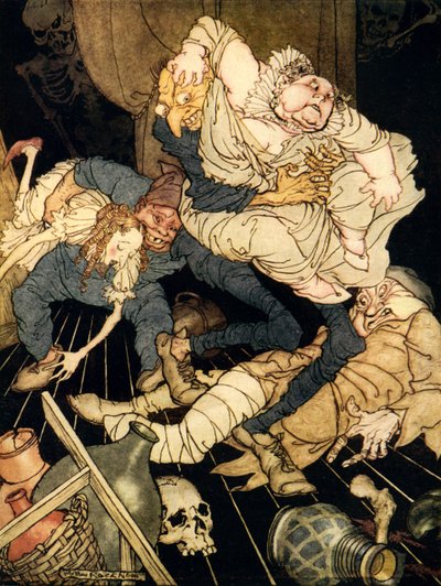 King Pest autorstwa Edgara Allana Poe autorstwa Arthur Rackham