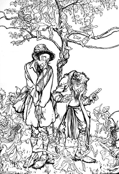 Mały Brat i Siostra, 1917, 1923 autorstwa Arthur Rackham