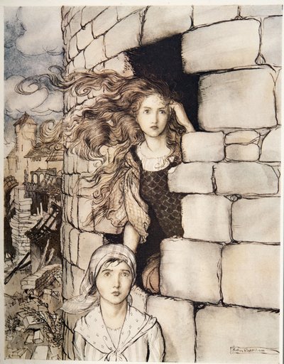 Maid Maleen, z Little Brother & Little Sister and Other Tales by the Brothers Grimm, wyd. 1917 autorstwa Arthur Rackham