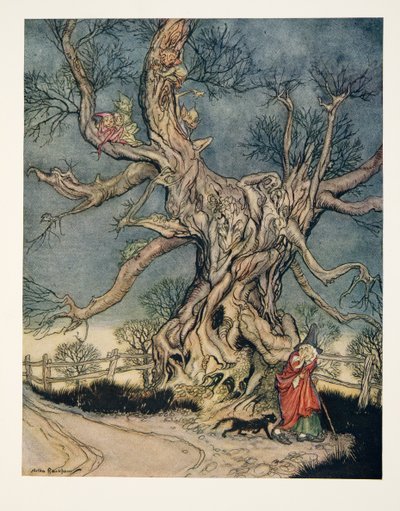 Major Andres Tree, z The Legend of Sleepy Hollow autorstwa Washingtona Irvinga (1783 - 1859), wyd. 1928 autorstwa Arthur Rackham