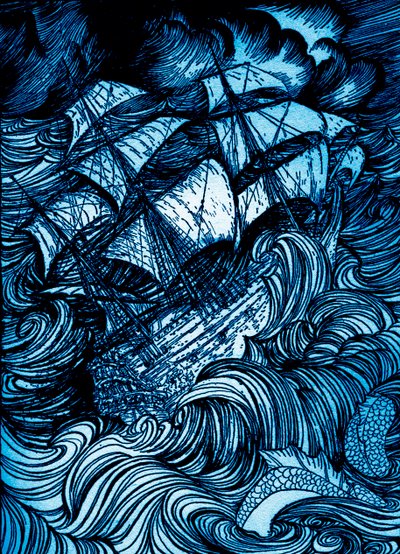 „Rękopis znaleziony w butelce” Edgara Allana Poe autorstwa Arthur Rackham