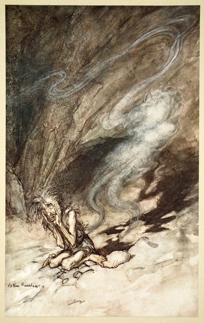 „Mim wije się pod rzęsami, które otrzymuje”, 1910. autorstwa Arthur Rackham