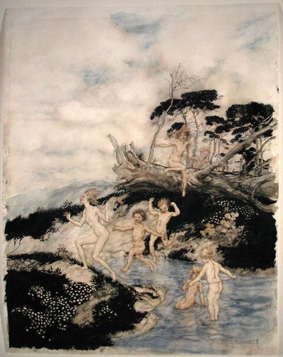 „Och, jaki to dobry czas, by żyć”, ilustracja z „Cudownej księgi” Nathaniela Hawthorne