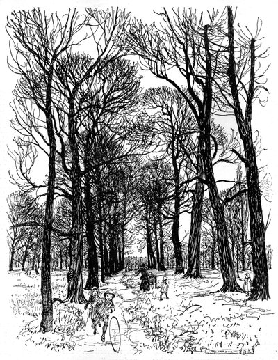 Piotruś Pan w Kensington Gardens autorstwa Arthur Rackham