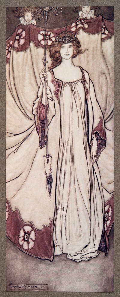 Królowa Mab, która rządzi w Ogrodach .., od Piotrusia Pana w Kensington Gardens autorstwa JM Barrie (1860 - 1937), wyd. 1906 autorstwa Arthur Rackham