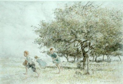 Scrumping (akwarela na papierze) autorstwa Arthur Rackham
