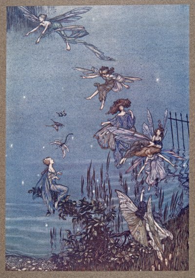 The Fairies of the Serpentine, z Piotrusia Pana w Kensington Gardens JM Barrie (1860 - 1937), wyd. 1906 autorstwa Arthur Rackham