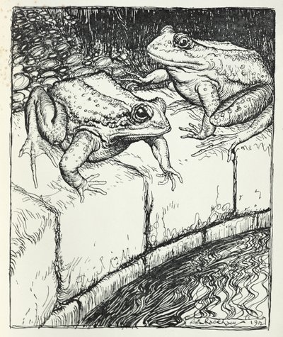 The Frogs and the Well, ilustracja z "Aesop