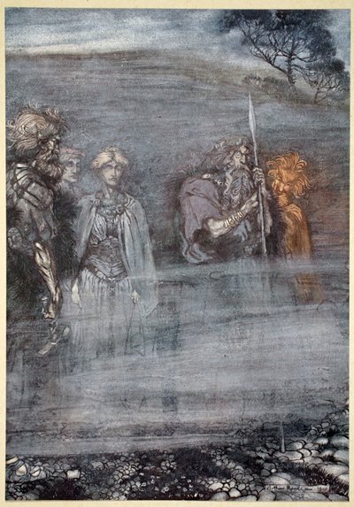 „Bogowie słabną i starzeją się po utracie Freia”, 1910. autorstwa Arthur Rackham