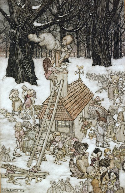Dom zbudowany dla Maimie, 1906 autorstwa Arthur Rackham