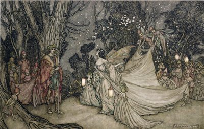 Spotkanie Oberona i Tytanii autorstwa Arthur Rackham