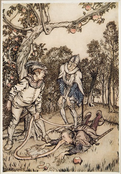 Drzewo nosowe, z Little Brother & Little Sister i innych opowieści braci Grimm, wyd. 1917 autorstwa Arthur Rackham