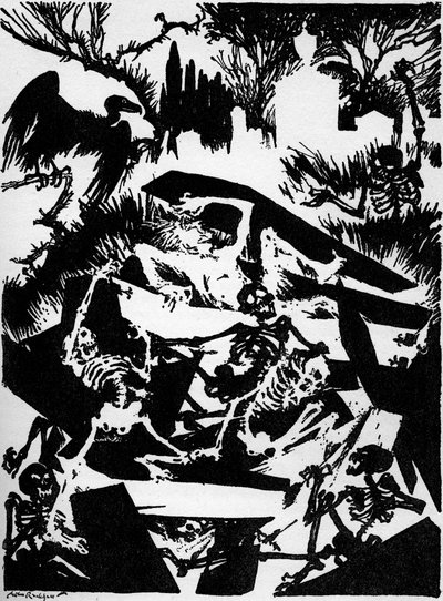 „Przedwczesny pogrzeb” Edgara Allana Poe autorstwa Arthur Rackham