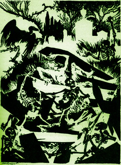 „Przedwczesny pogrzeb” Edgara Allana Poe autorstwa Arthur Rackham