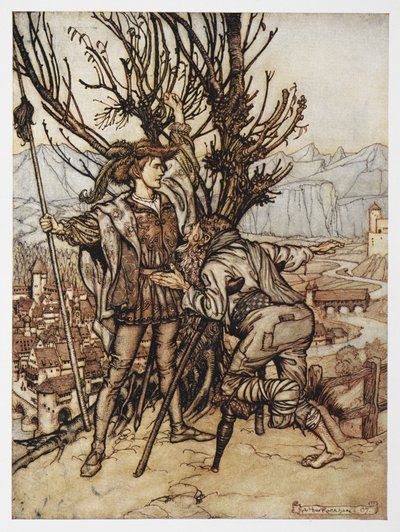 Książę z Briar Rose (Śpiąca Królewna) autorstwa Arthur Rackham