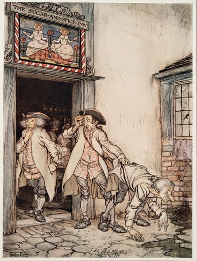 Trzej chirurdzy armii, z Little Brother & Little Sister i innych opowieści braci Grimm, wyd. 1917 autorstwa Arthur Rackham